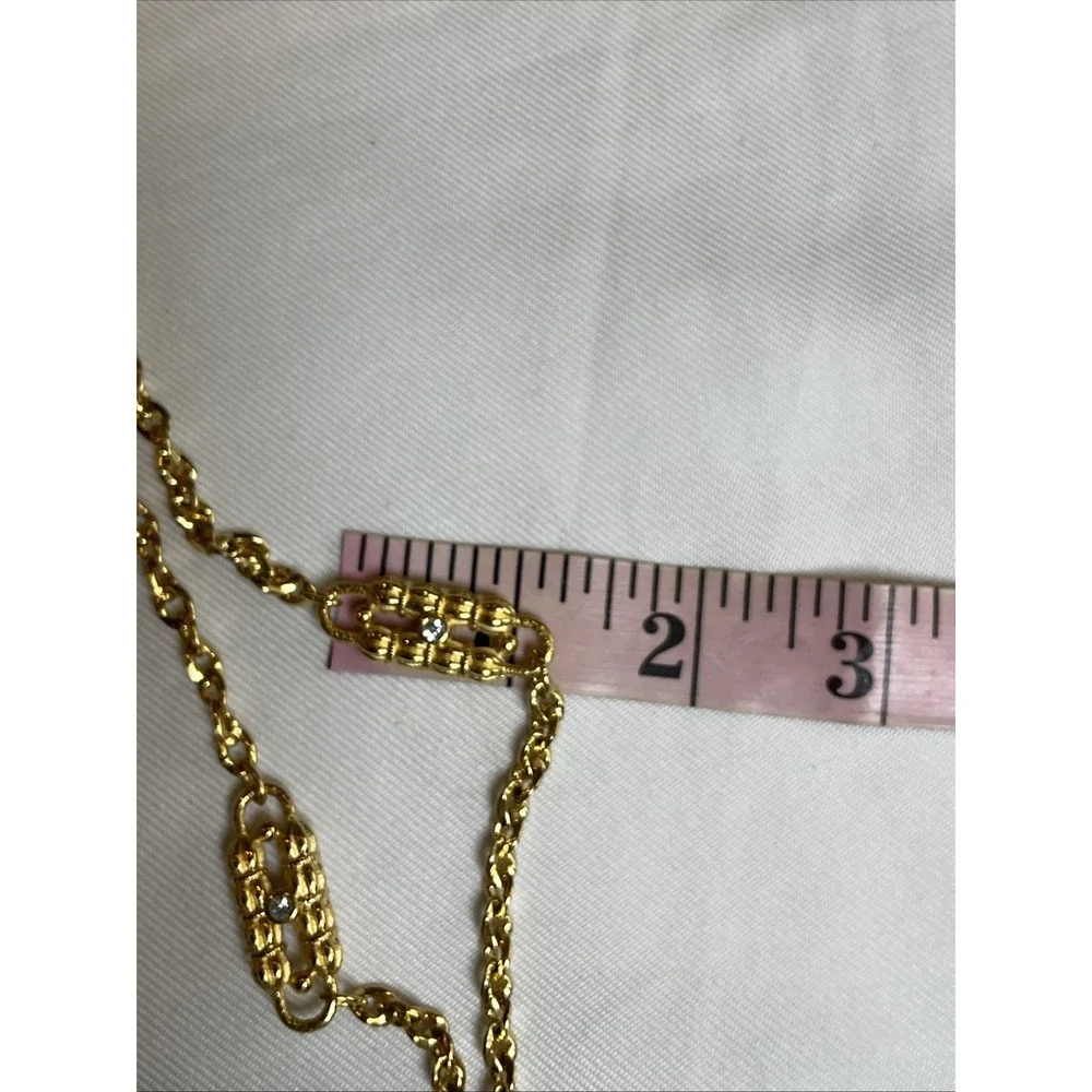 Camrose & Kross JBK Jackie Kennedy Gold Toned XL Paperclip Necklace Crystals box